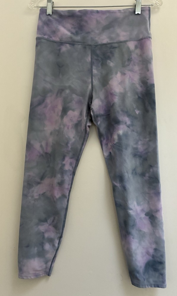 JoyLab Women's Nebulous Clouds Full Length Athletic Leggings Purple Gray Medium