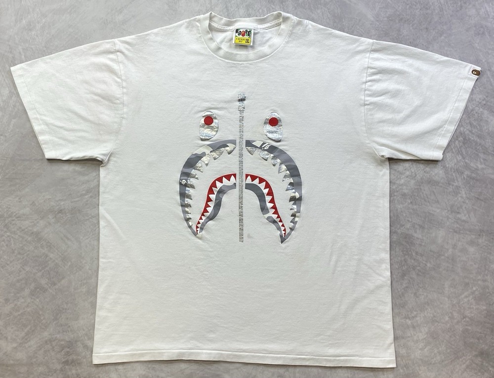 EUC Bape Bathing Ape Graphic T Shirt Size 2XL White