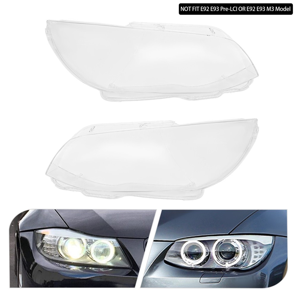 Headlight Cover Set, Headlamp Cover For 2010-2013 BMW E92Coupe E93 LCI