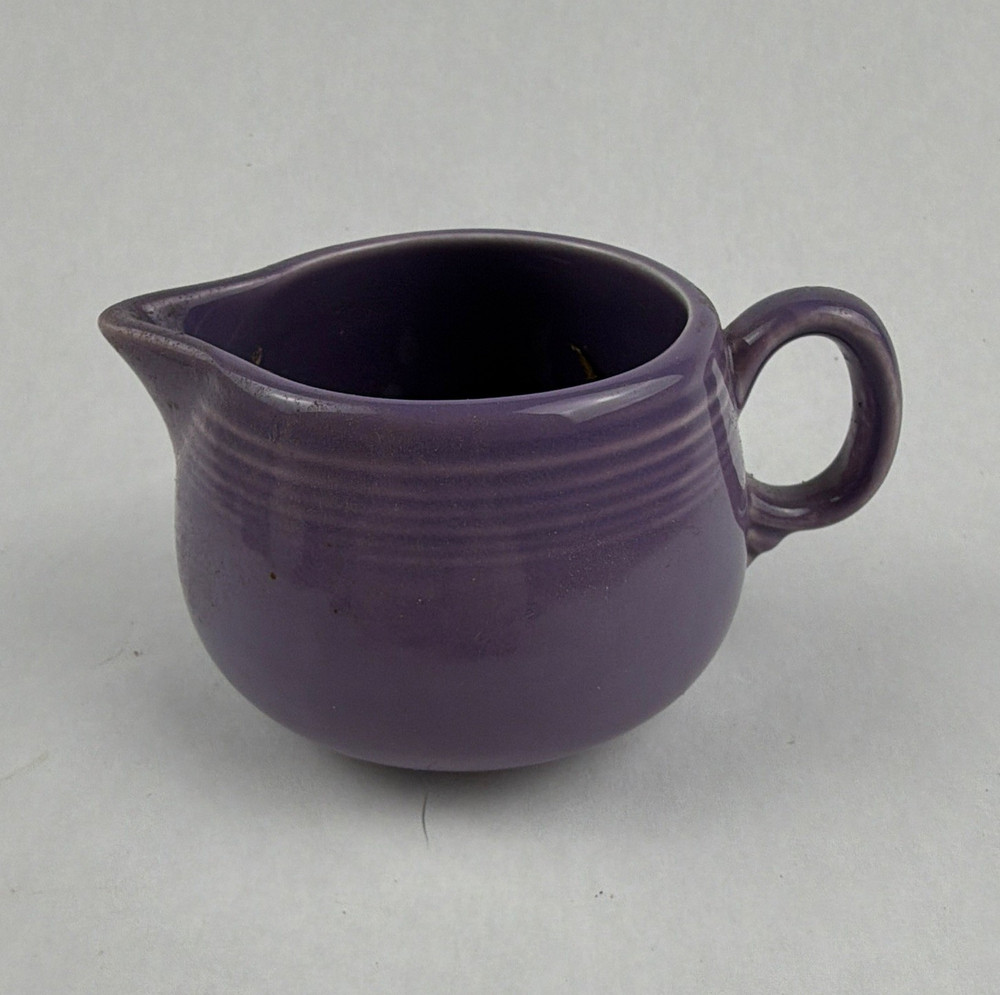 Fiesta lilac Ceramic Creamer Pitcher Glossy Round Pottery Made in USA