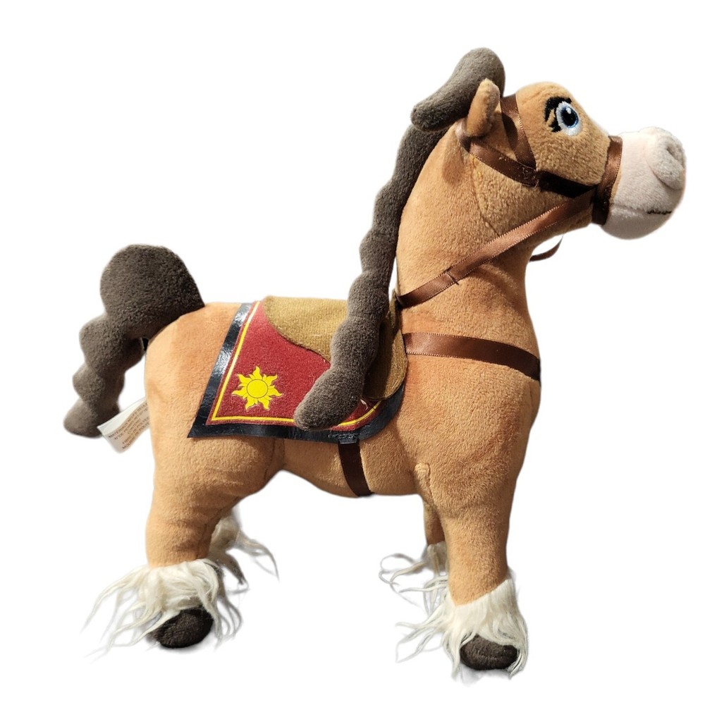 Disney Store TANGLED Adventure RAPUNZEL Brown HORSE Felt FIDELLA Plush 11 - 12