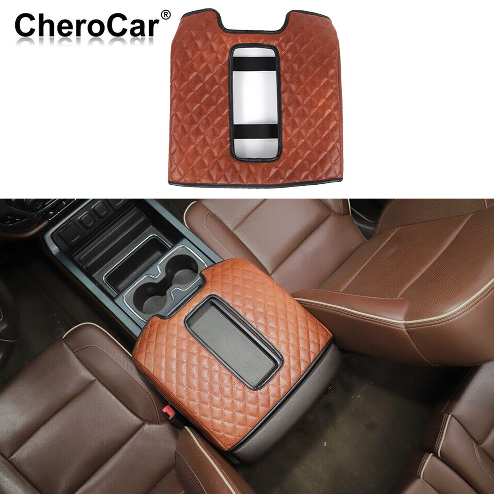 Car Armrest Storage Box Cover Pad For Chevy Silverado GMC SIERRA SUBURBAN 14-17