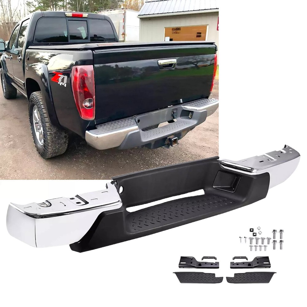 Chrome Rear Bumper Assembly For 2008 2009-2012 Chevy Colorado & GMC Canyon