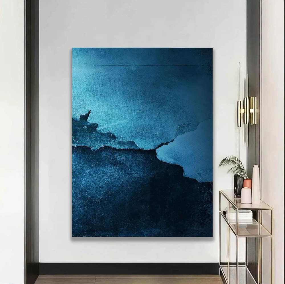 Mark Blue Rothko Modern Abstract Paint Unframed Canvas Print Australian Wall Art