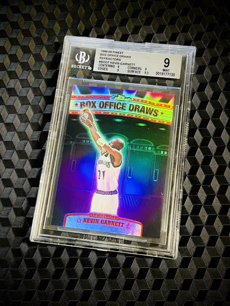 1999-00 Topps Finest Box Office Draws Refractor #BOD7 Kevin Garnett BGS 9