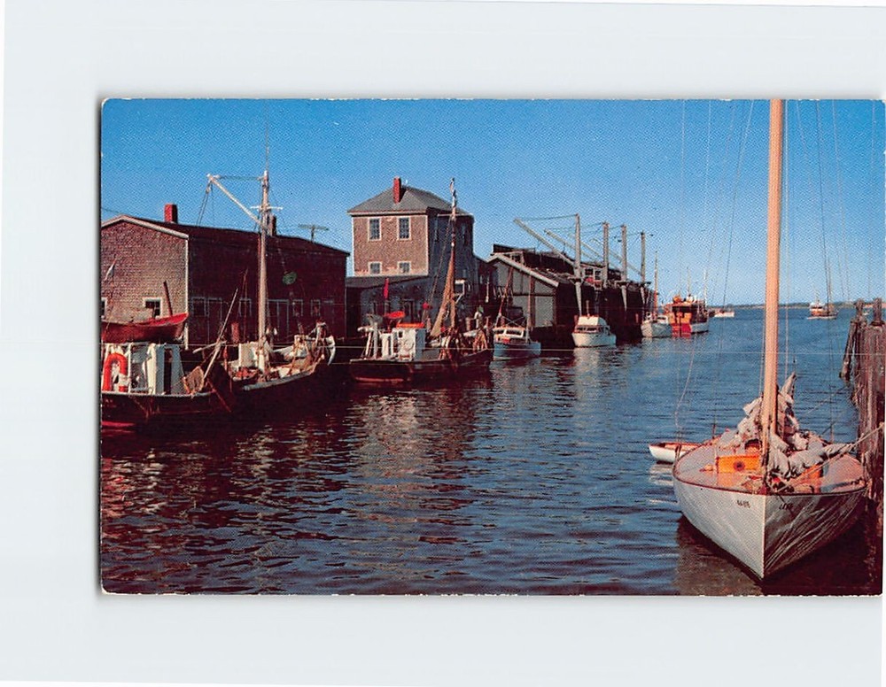 Postcard Commercial Wharf Nantucket Massachusetts USA