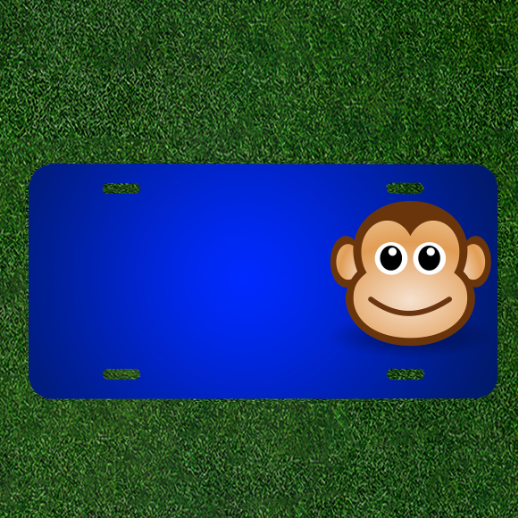 Custom Personalized License Plate – Add Names for Monkey Ape Design