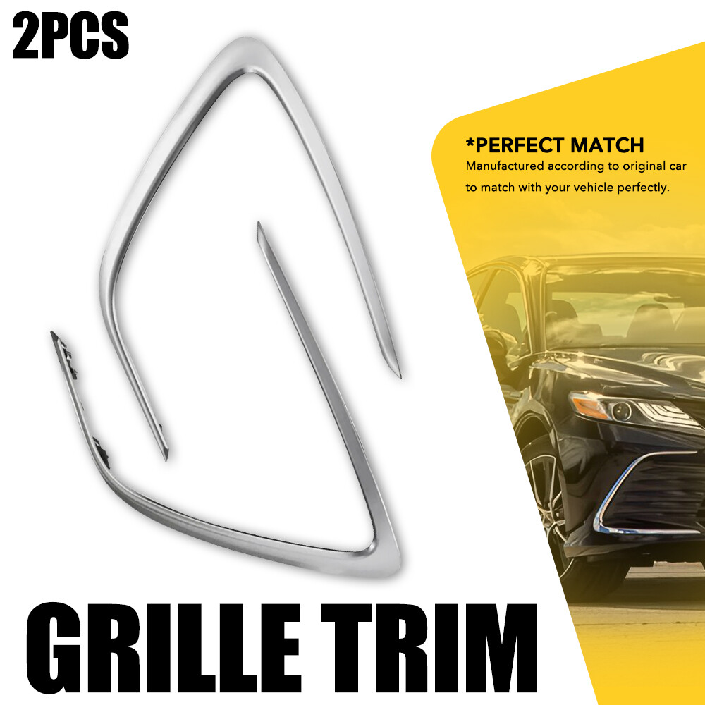 2021-23 Toyota Camry LE XLE Front Bumper Grille Silver Trim TO1039244