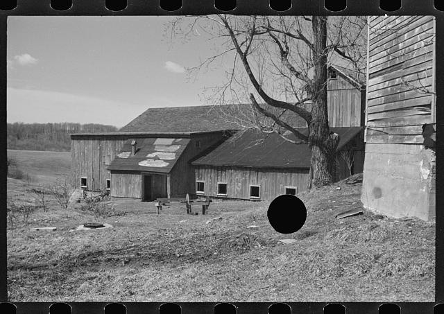 Photo:1930s Rural Barn Farmhouse Barns Landscape Photographic Print