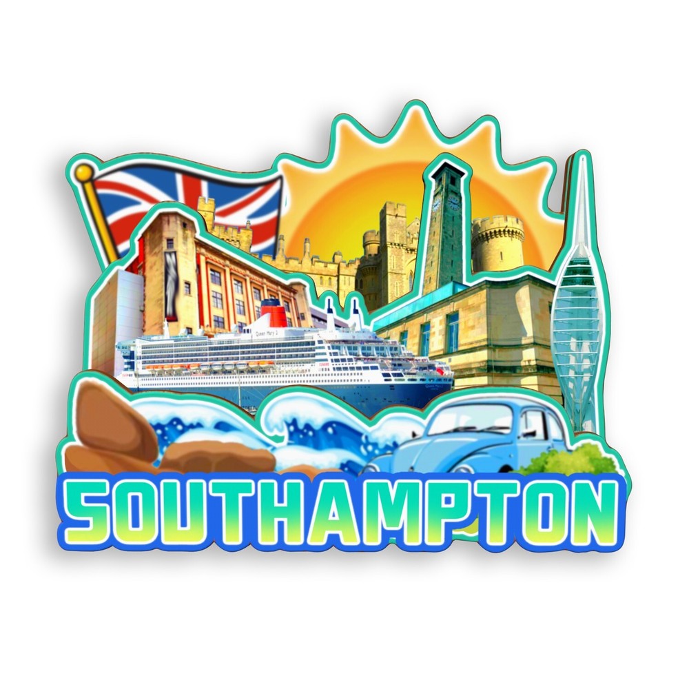 Southampton UK Refrigerator magnet 3D travel souvenirs wood craft gifts