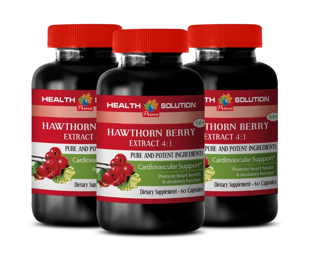 digestive health supplement - Hawthorn Extract 665mg - heart health pills 3B