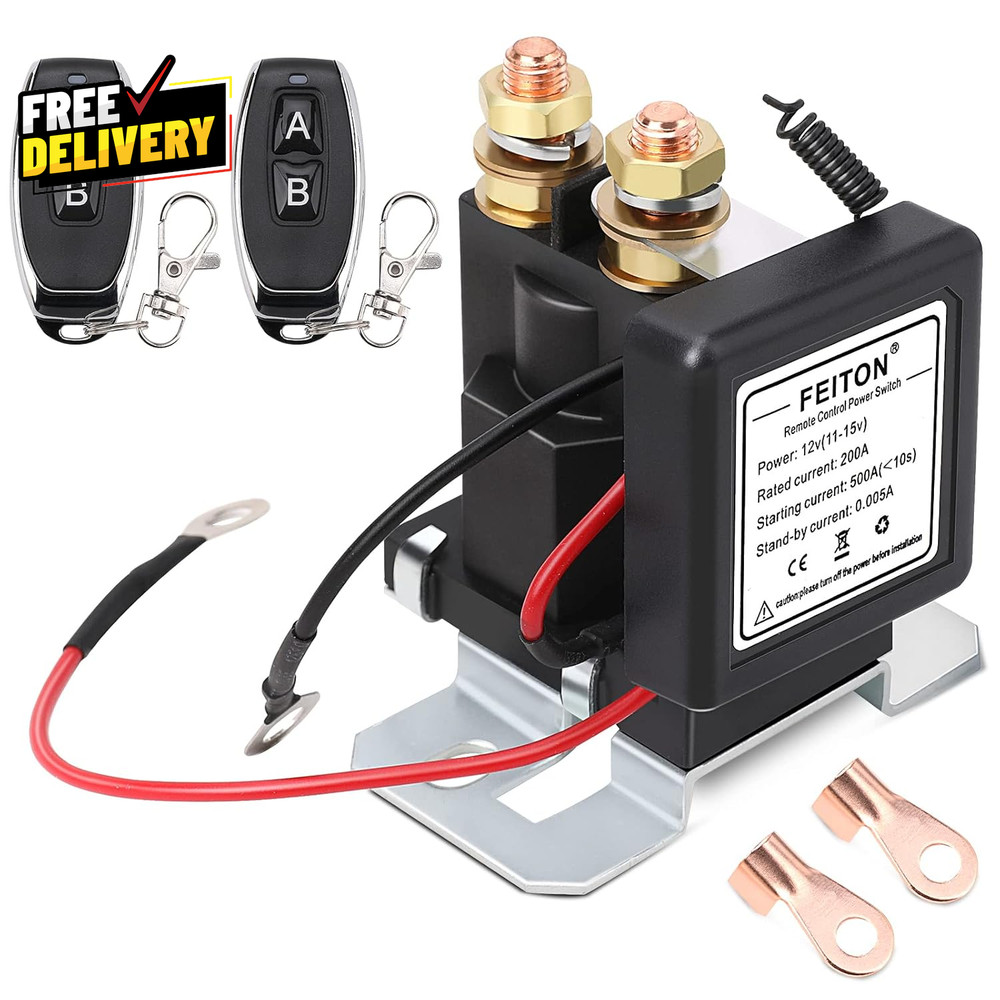 High Current Battery Disconnect Switch Remote Kill Switch for Car Truck 500A S..