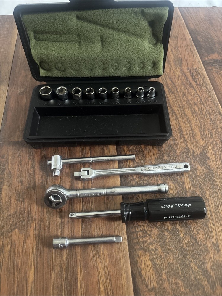 Vintage COMPLETE Craftsman 1/4 Drive Socket Set USA