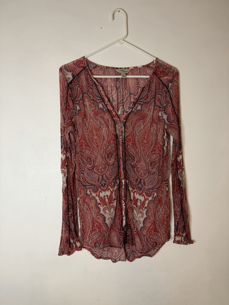 Lucky Brand Women's Paisley Print Top