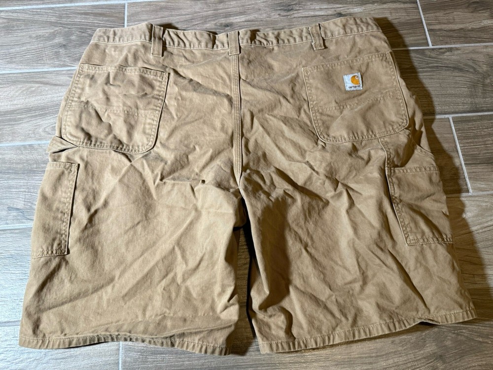 Carhartt Relaxed Fit Cargo Carpenter Shorts Men's Size 46 Beige 100245-253
