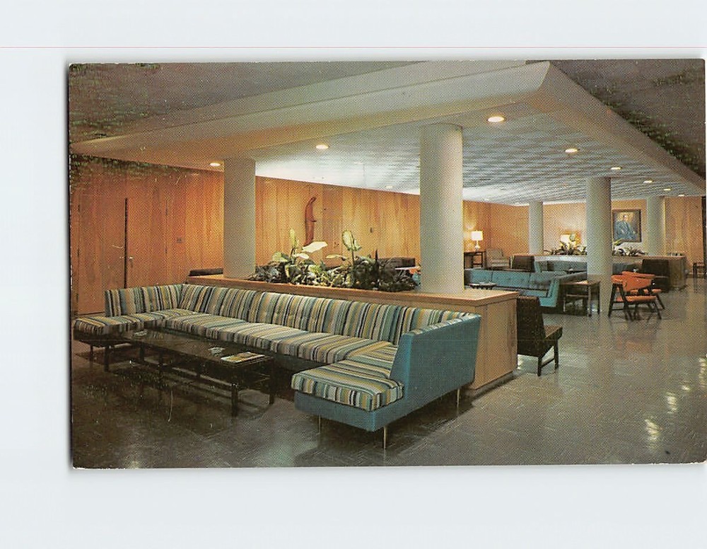 Postcard Memorial Lounge Massman hall Rockhurst College Kansas City Missouri USA