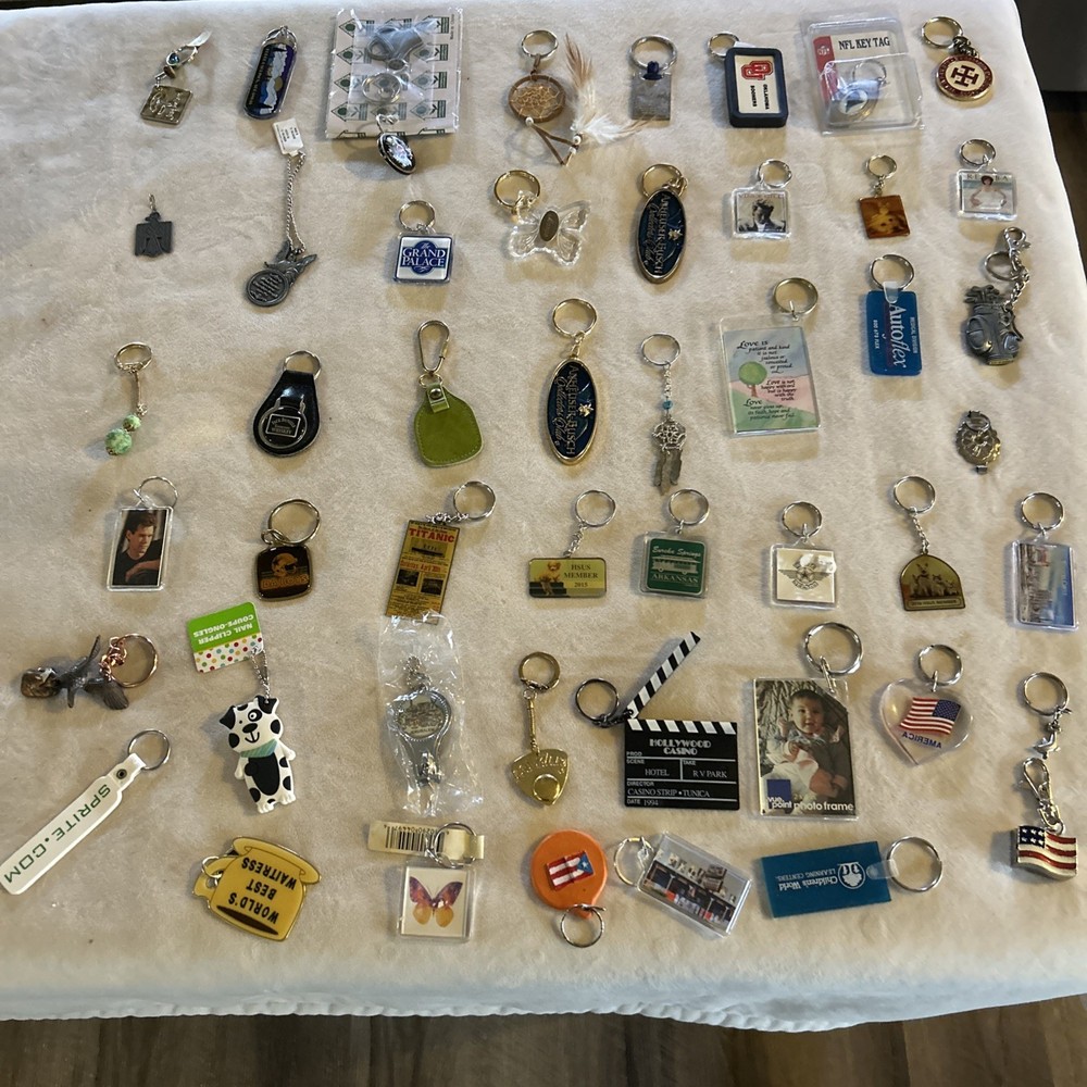 Collectible Keychains - Lot of 50 Mixed Assortment – Vintage to Modern