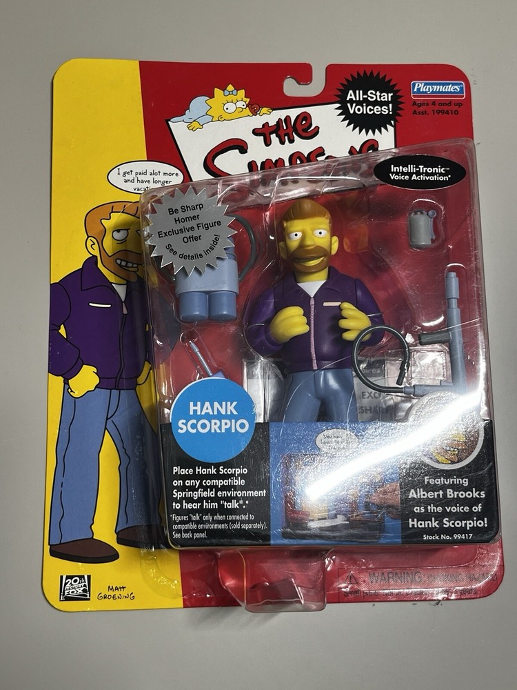 2002 The Simpsons HANK SCORPIO Action Figure  Playmates