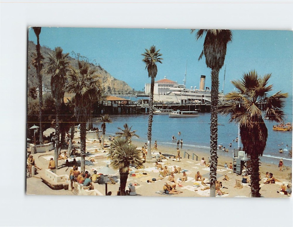 Postcard Avalon Bay Santa Catalina Island California USA