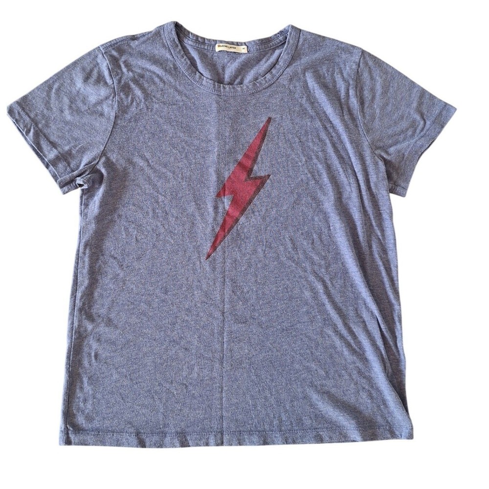 Marine Layer M Blue Lightning T-shirt Women's