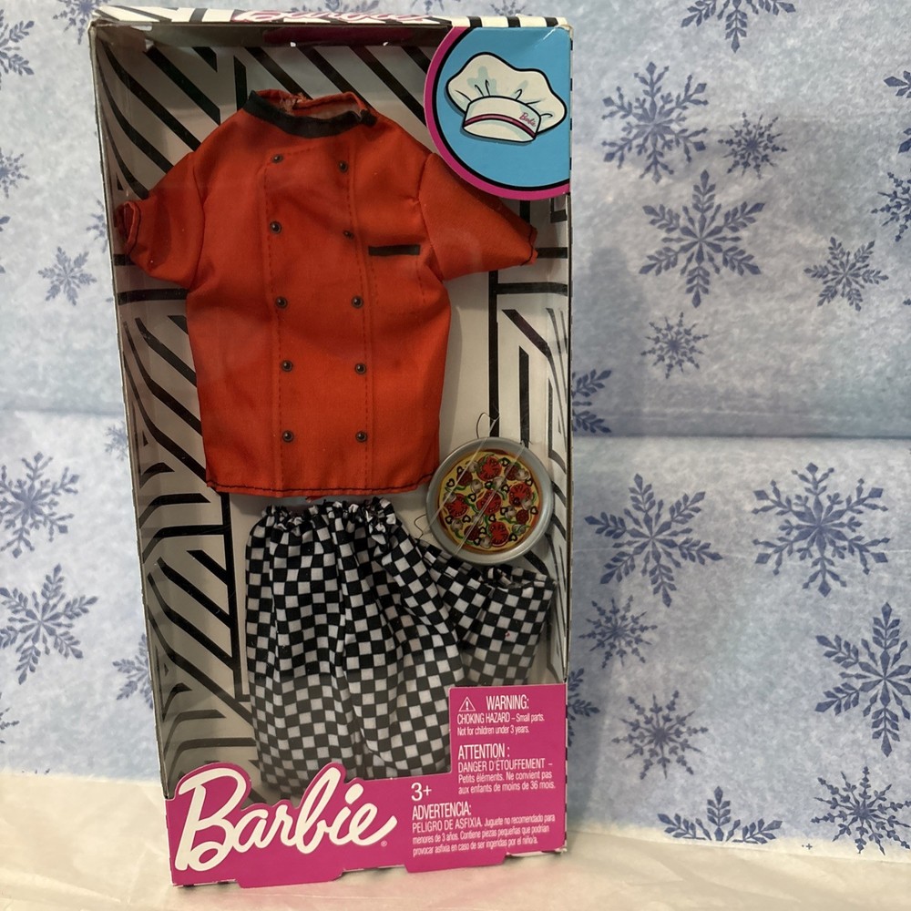 Barbie 🧑🍳 Ken ~ Complete Fashion Look ~ Pizza Chef ~ Doll Clothes ~New