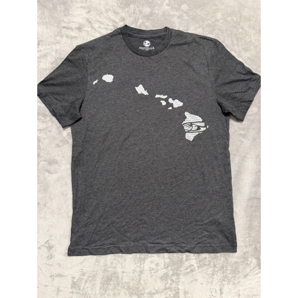 Honolua T Shirt Mens M Gray Hawaii Island Graphic Short Sleeve Cotton Blend