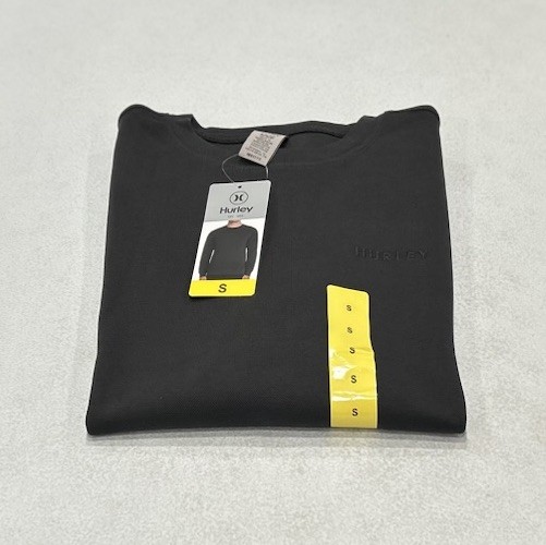 Hurley Men's Crew Neck Long Sleeve T-Shirt, Gray, Size S