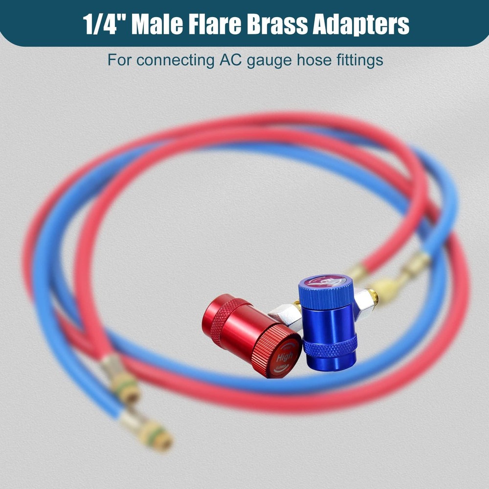 AC 34yf Adjustable Quick Coupler Auto Air Conditioning Gauge Fitting