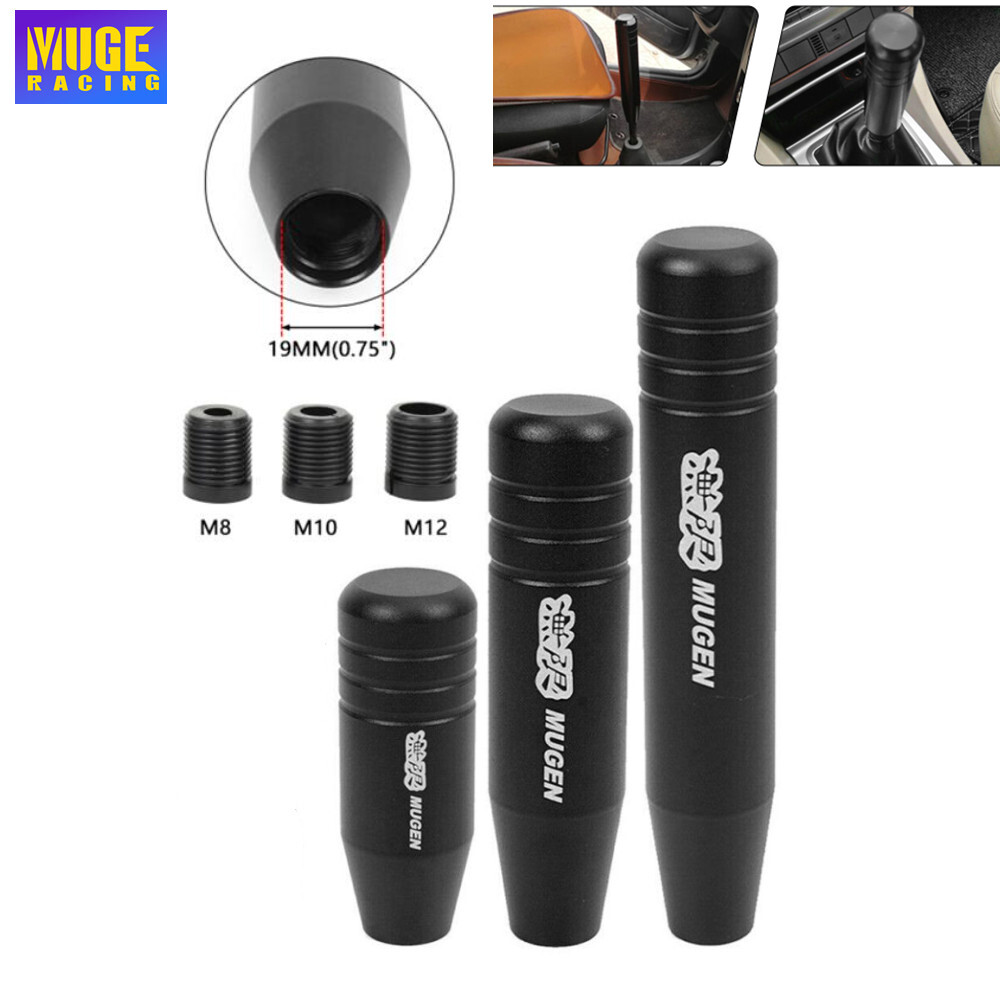 MUGEN Aluminum Black Manual Car Gear Stick Shift Knob Shifter Universal