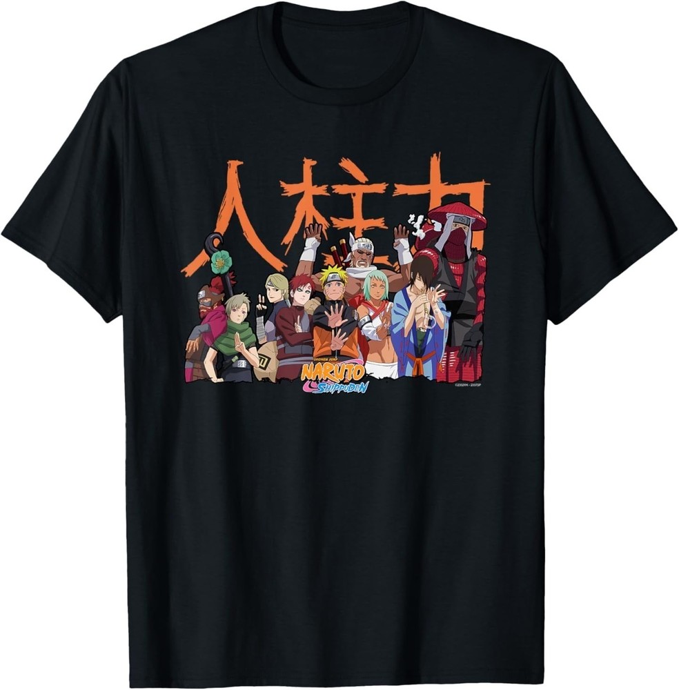 Naruto Shippuden Jinchuuriki Group Anime Tails T-Shirt All Sizes S-3XL