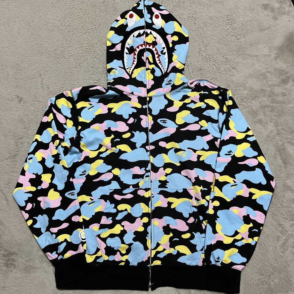 APE BAPE CANDY CAMO SHARK HOODIE 590392