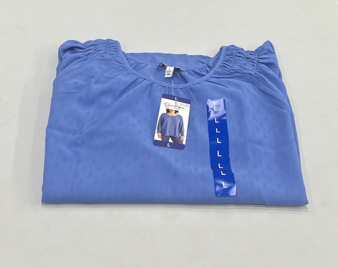 Jessica Simpson Women's Textured Blouse, Blue, Size L