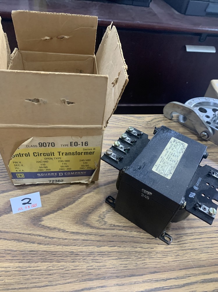 NEW SQUARE D 9070-E0-16 INDUSTRIAL CONTROL TRANSFORMER 9070E016 SER. B
