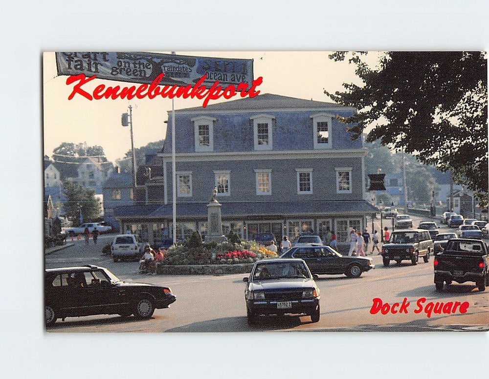 Postcard Dock Square Kennebunkport Maine USA