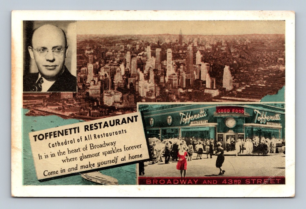 Toffenetti Restaurant 43Rd Street Broadway Times Square Street Multi Postcard