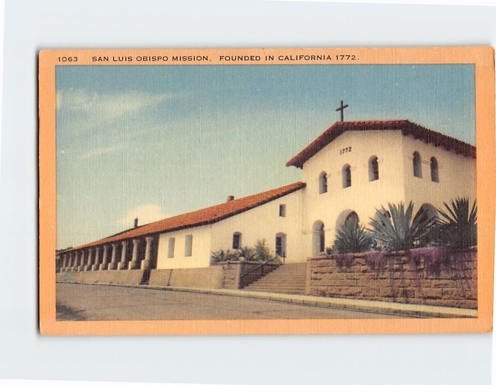 Postcard San Luis Obispo Mission California USA
