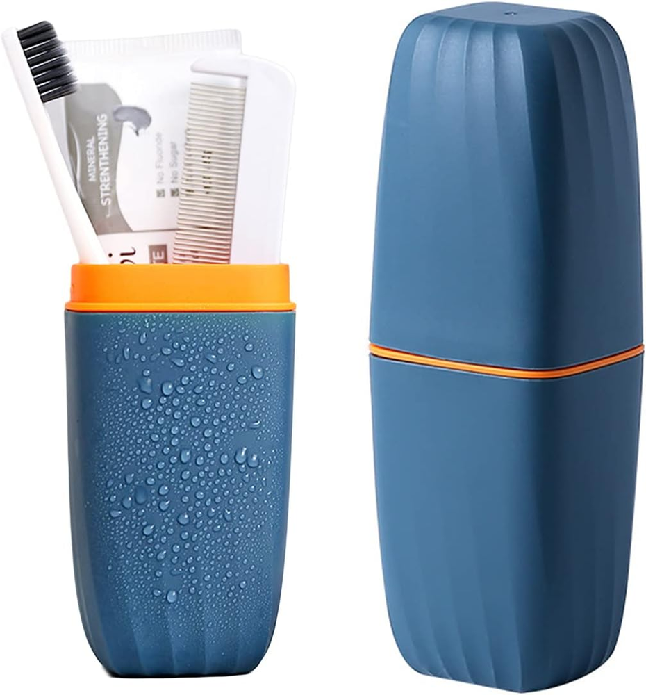 Travel Toothbrush Cup Case,Toothbrush Holder with Cover Travel Toothbrush Contai