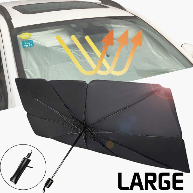 LARGE Car Windshield Sun Shade Umbrella Front Window Visor Sunshade Blind Block.