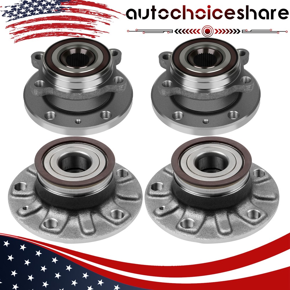 For Volkswagen Golf GTI 2010-2014 Front Rear Wheel Hub Bearing Assembly Set 4pcs