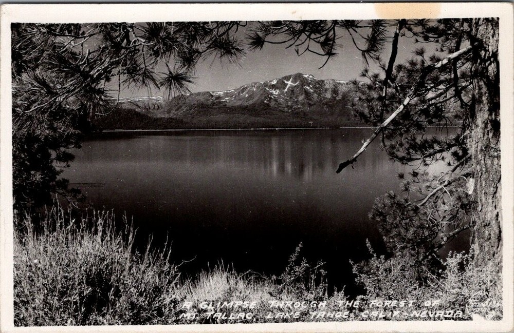 1947, Mt. Tallac, LAKE TAHOE, California - Nevada Real Photo Postcard