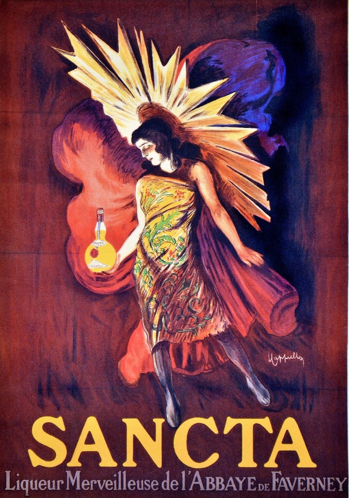 Sancta liqueur de L'Abbaye Ad Decorative Poster. Home Graphic Art Design. 3865