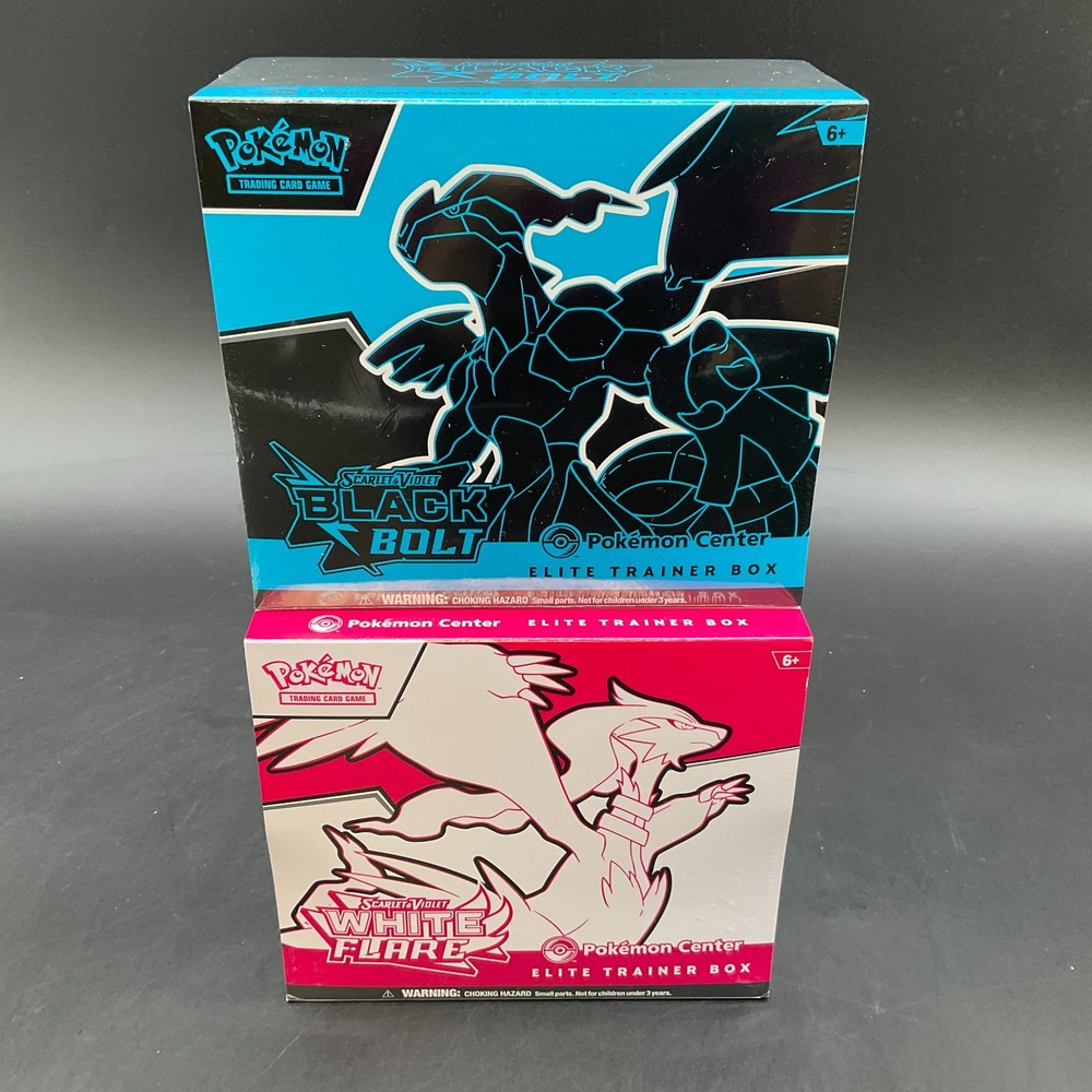 Pokemon Center Black Bolt & White Flare PC Elite Trainer Box ARTSET SEALED2 ETB TOTAL