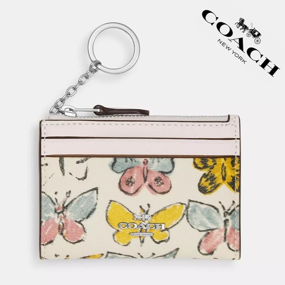 NWT ❤️ Coach Mini Skinny Id Case With Butterfly Print