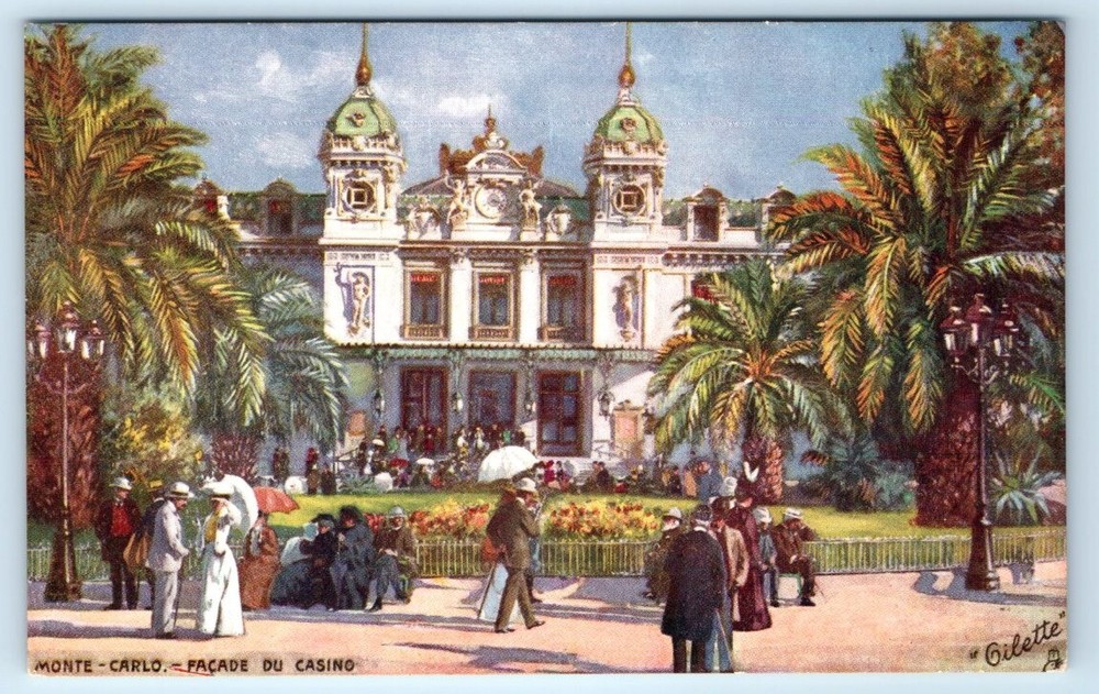 TUCK Oilette - Monte Carlo Facade du Casino Postcard