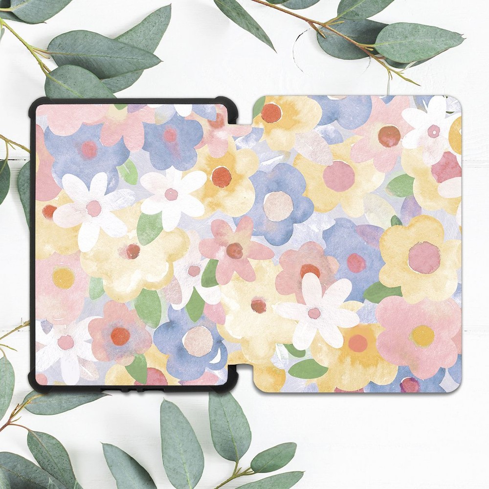 Colorful Watercolor Flowers Case for Kindle 10th Gen & Paperwhite