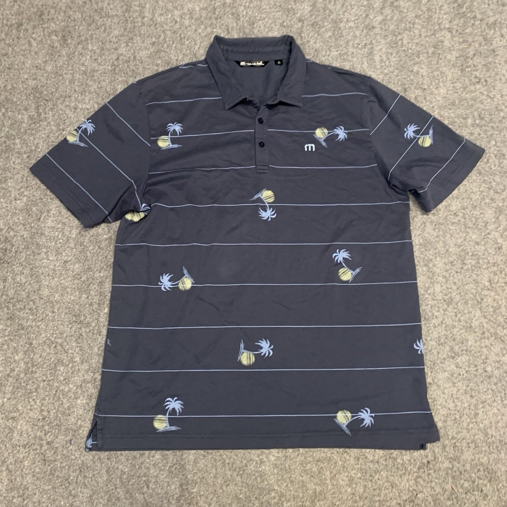 Travis Matthew Shirt Mens Golf Short Sleeve Polo Casual AOP Size XL