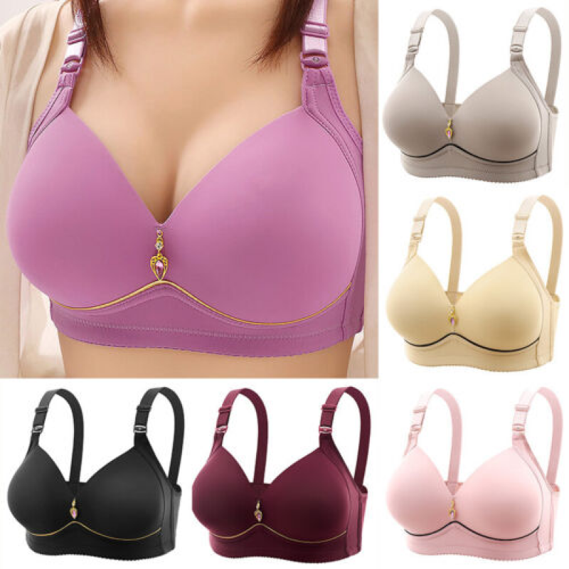 Women Push Up Bra Lingerie Brassiere Non Wired Comfort Soft Breathable Underwear