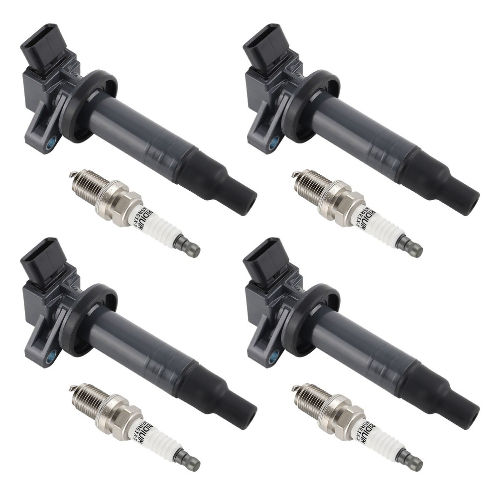 Ignition Coil Pack and Iridium Spark Plug Set of 4 For Chevrolet Prizm 2000-2002