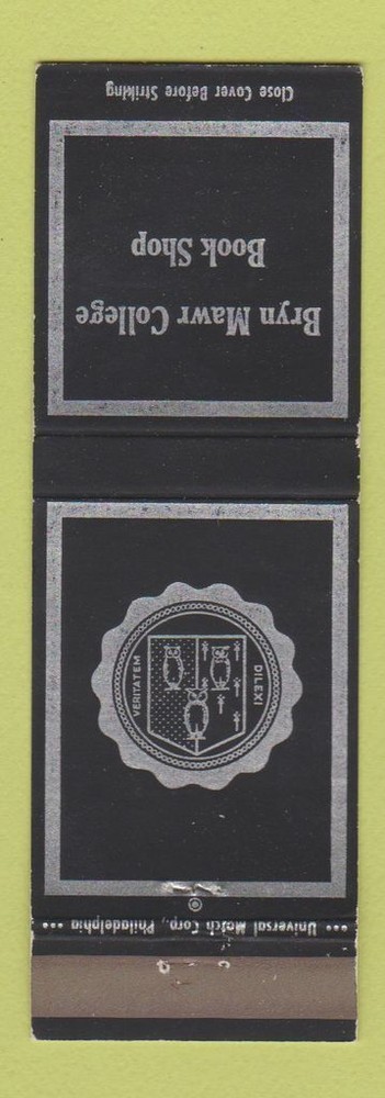 Matchbook Cover - Bryn Mawr College Book Shop PA