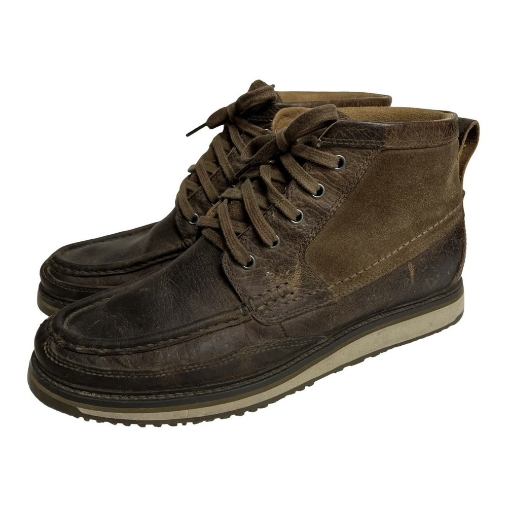Ariat Mens Size 10D Brown Leather Suede Moc Toe Lace Up Boots ATS 10014153